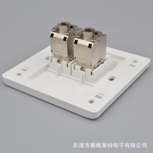 雙口超六類網(wǎng)絡(luò)面板屏蔽網(wǎng)線插座千兆電腦插二位cat6a網(wǎng)絡(luò)口墻插